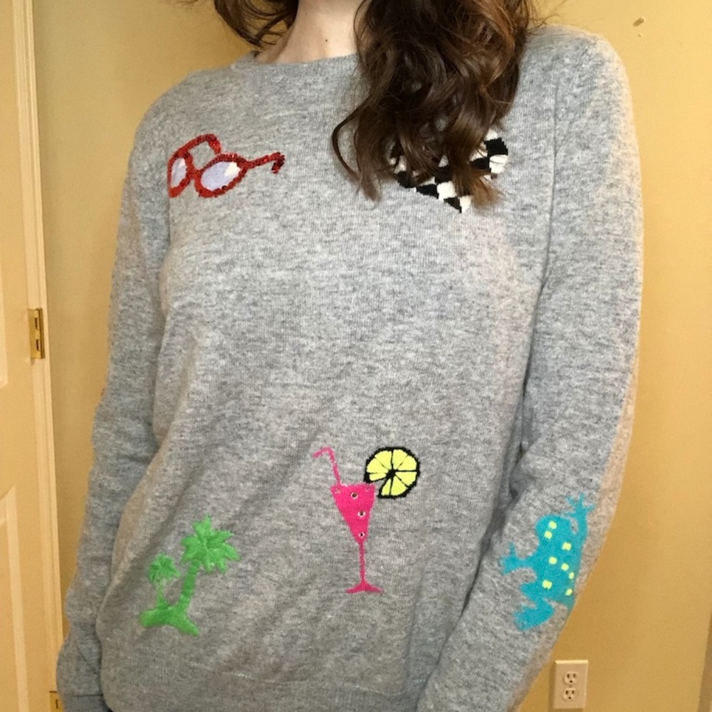 Autumn Cashmere Embellished Crewneck Sweater - Picture 6 of 6